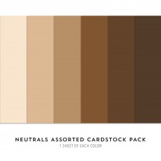 Concord and 9th - Neutrals Assorted Cardstock (6 colors - 1 sheet per color)