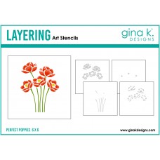Gina K. Designs - Perfect Poppies Layering Stencil Set