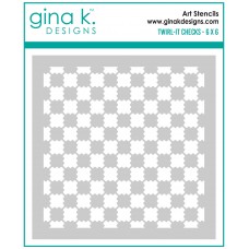 Gina K. Designs - Twirl-it Checks Stencil