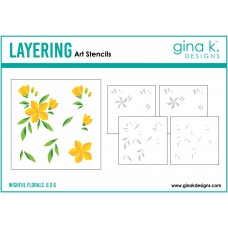 Gina K. Designs - Wishful Florals - Layering Stencil