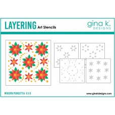 Gina K. Designs - Modern Poinsettia Layering Stencil