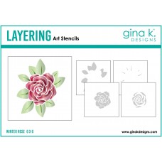 Gina K. Designs - Winter Rose Layering Stencil