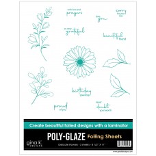 Gina K. Designs - POLY-GLAZE Foiling Sheets - Delicate Flowers