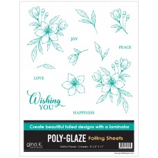 Gina K. Designs - POLY-GLAZE Foiling Sheets - Wishful Florals