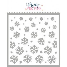 Pretty Pink Posh - Cascading Snowflakes Stencil