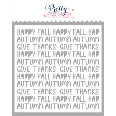 Pretty Pink Posh - Fall Words Stencil