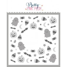 Pretty Pink Posh - Layered Halloween Wreath Stencil