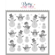 Pretty Pink Posh - Layered Snowmen Stencils