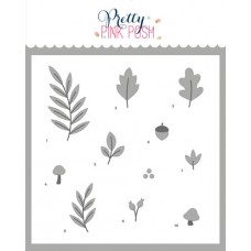 Pretty Pink Posh - Solid Leaf Foliage Stencils