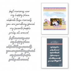 Spellbinders - Family Sentiments Press Plate and Die Set